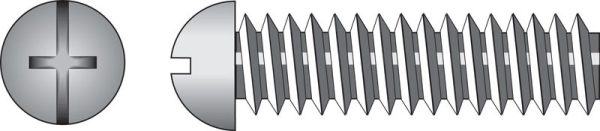Hillman No. 10-24 X 3 in. L Combination Round Head Zinc-Plated Steel Machine Screws 100 pk