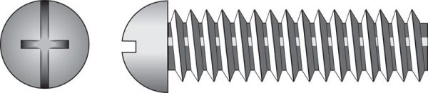 Hillman No. 1/4-20 X 1/2 in. L Combination Round Head Zinc-Plated Steel Machine Screws 100 pk