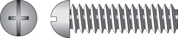 Hillman No. 1/4-20 X 1-1/2 in. L Combination Round Head Zinc-Plated Steel Machine Screws 100 pk