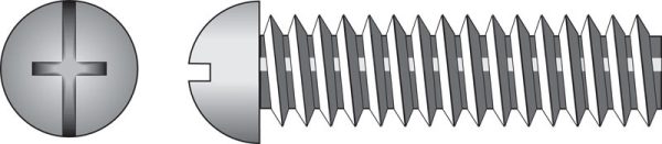 Hillman No. 1/4-20 X 3 in. L Combination Round Head Zinc-Plated Steel Machine Screws 100 pk