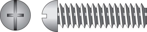 Hillman No. 1/4-20 X 4 in. L Combination Round Head Zinc-Plated Steel Machine Screws 100 pk