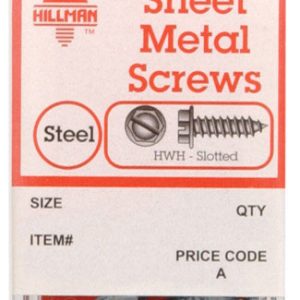Hillman No. 6 X 3/8 in. L Slotted Hex Washer Head Sheet Metal Screws 20 pk