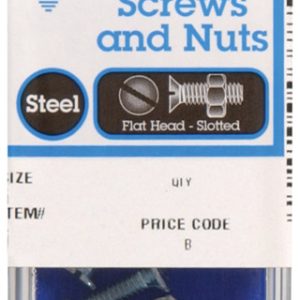 Hillman No. 6-32 X 1-1/2 in. L Slotted Flat Head Zinc-Plated Steel Machine Screws 8 pk
