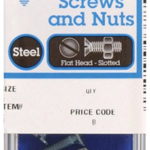 Hillman No. 8-32 X 1 in. L Slotted Flat Head Zinc-Plated Steel Machine Screws 10 pk