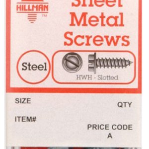 Hillman No. 6 X 1/2 in. L Slotted Hex Washer Head Sheet Metal Screws 10 pk