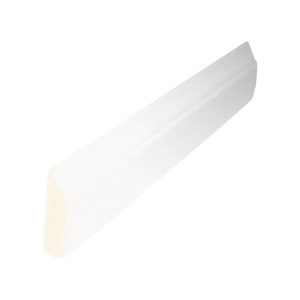 Inteplast Building Products 3/8 in. H X 7 ft. L Prefinished White Polystyrene Trim