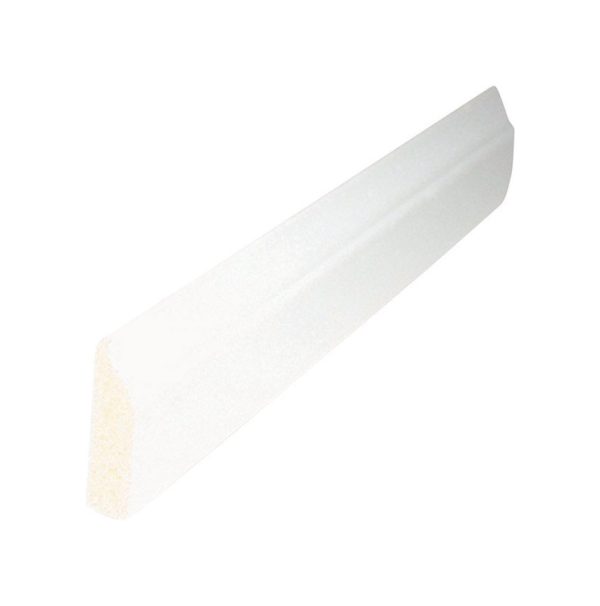 Inteplast Building Products 3/8 in. H X 7 ft. L Prefinished White Polystyrene Trim
