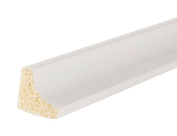 Inteplast Building Products 11/16 in. H X 8 ft. L Prefinished White Polystyrene Trim