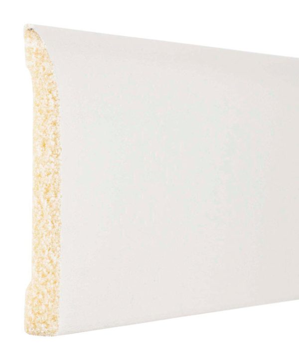 Inteplast Building Products 7/16 in. H X 8 ft. L Prefinished White Polystyrene Wall Base