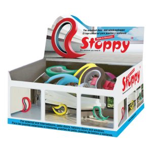Stoppy Rubber Assorted Wedge Door Stop Mounts to floor