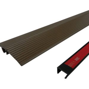 M-D Cinch 1/2 in. H X 36 in. L Prefinished Brown Aluminum Reducer Transition Strip