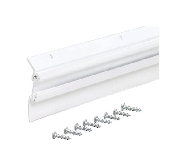 M-D White Aluminum Sweep For Garage Doors 36 in. L X 2 in.