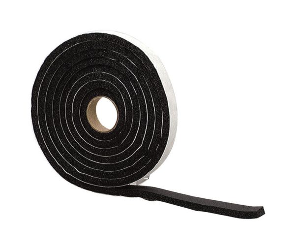 M-D Black Rubber Weather Stripping Tape For Auto and Marine 10 ft. L X 1/4 in.
