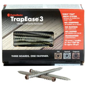 FastenMaster TrapEase 3 No. 10 X 2-1/2 in. L Torx TTAP Flat Head Composite Deck Screws 75 pc