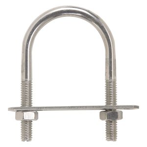 Hampton 5/16 in. X 1-3/8 in. W X 3-7/8 in. L Coarse Zinc-Plated Stainless Steel U-Bolt