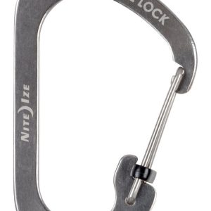 Nite Ize SlideLock 3.1 in. D Stainless Steel Silver Carabiner Key Holder