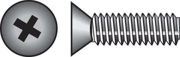 Hillman No. 1/4-20 X 3/4 in. L Phillips Flat Head Stainless Steel Machine Screws 100 pk
