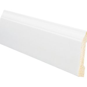 Inteplast Building Products 3/8 in. H X 8 ft. L Prefinished White Polystyrene Wall Base