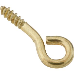 National Hardware 0.08 in. D X 13/16 in. L Polished Brass Screw Eye 10 lb. cap. 7 pk