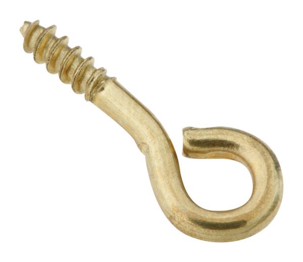 National Hardware 0.08 in. D X 13/16 in. L Polished Brass Screw Eye 10 lb. cap. 7 pk