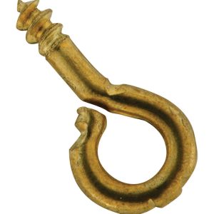 National Hardware 0.08 in. D X 5/8 in. L Polished Brass Screw Eye 10 lb. cap. 7 pk