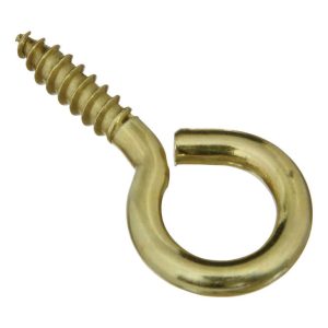 National Hardware 0.16 in. D X 1-5/8 in. L Polished Brass Screw Eye 25 lb. cap. 3 pk