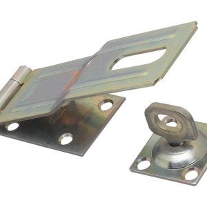 National Hardware Zinc-Plated Aluminum/Steel 6 in. L Swivel Staple Safety Hasp 1 pk