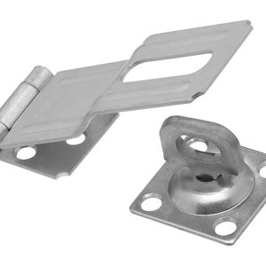 National Hardware Zinc-Plated Aluminum/Steel 4-1/2 in. L Swivel Staple Safety Hasp 1 pk