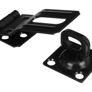 National Hardware Black Steel 3-1/4 in. L Swivel Staple Safety Hasp 1 pk