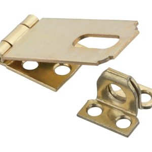 National Hardware Brass-Plated Steel 2-1/2 in. L Safety Hasp 1 pk