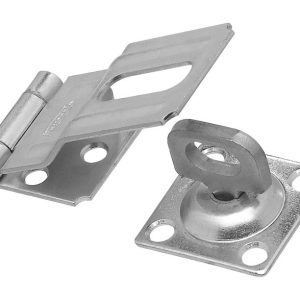 National Hardware Zinc-Plated Aluminum/Steel 3-1/4 in. L Swivel Staple Safety Hasp 1 pk