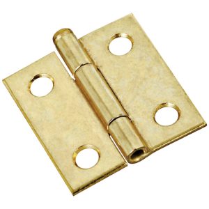 National Hardware 1-1/2 in. L Brass-Plated Door Hinge 2 pk