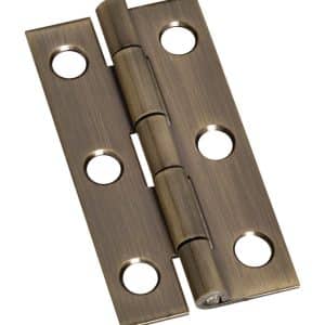 National Hardware 2 in. L Antique Brass Door Hinge 2 pk