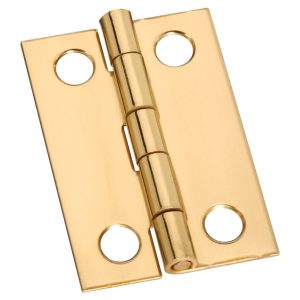 National Hardware 1-1/2 in. L Solid Brass Narrow Hinge 1 pk