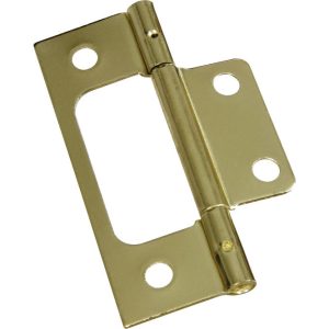 National Hardware 3 in. L Brass-Plated Door Hinge 2 pk