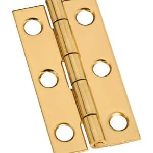 National Hardware 2 in. L Solid Brass Narrow Hinge 2 pk