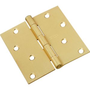National Hardware 4 in. L Satin Brass Door Hinge 1 pk
