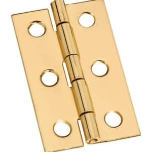 National Hardware 2 in. L Solid Brass Narrow Hinge 1 pk