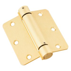 National Hardware 3-1/2 in. L Brass Spring Hinge 1 pk