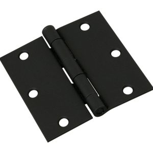 National Hardware 3-1/2 in. L Black Door Hinge 1 pk