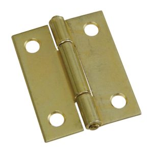 National Hardware 2 in. L Brass Narrow Hinge 2 pk