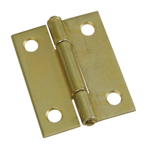 National Hardware 2 in. L Brass Narrow Hinge 2 pk