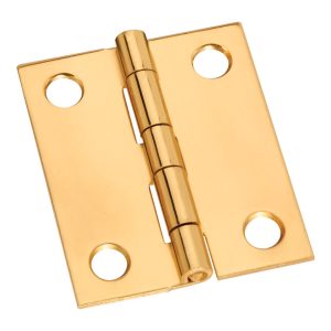 National Hardware 1-1/2 in. L Solid Brass Door Hinge 2 pk
