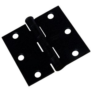 National Hardware 3 in. L Black Door Hinge 1 pk