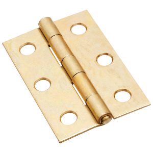 National Hardware 2-1/2 in. L Brass Narrow Hinge 2 pk