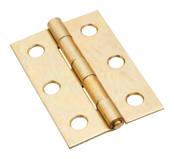 National Hardware 2-1/2 in. L Brass Narrow Hinge 2 pk