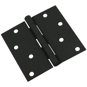 National Hardware 4 in. L Black Door Hinge 1 pk