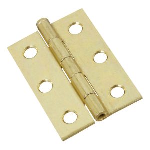 National Hardware 2-1/2 in. L Brass Narrow Hinge 2 pk