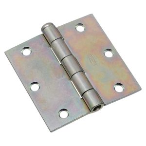 National Hardware 3-1/2 in. L Zinc-Plated Broad Hinge 2 pk