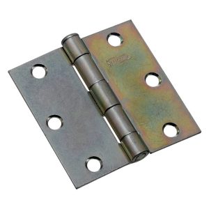 National Hardware 3 in. L Zinc-Plated Broad Hinge 2 pk